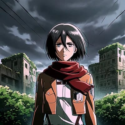 Mikasa Ackerman, Kuudere — HoneyChat AI character