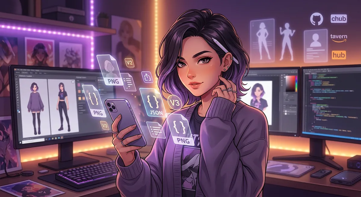 AI Character Cards in 2026: V2 vs V3, Where to Download, How to Import