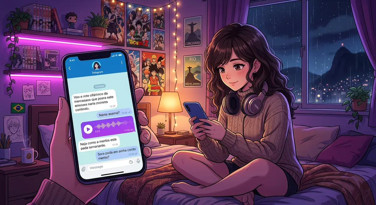 Alternativa ao SpicyChat em Português 2026 — Voz, Memória, Telegram