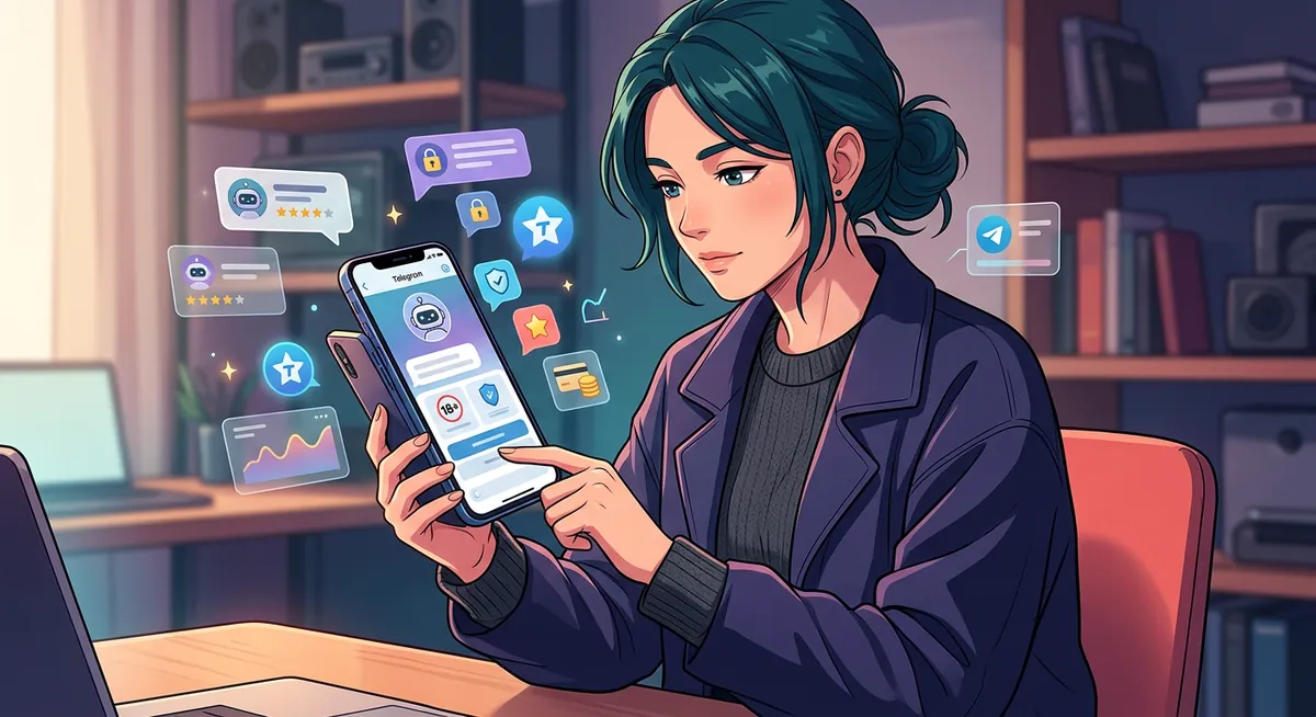 Бот чат 18+ в Telegram — 7 ИИ-ботов на русском (2026)