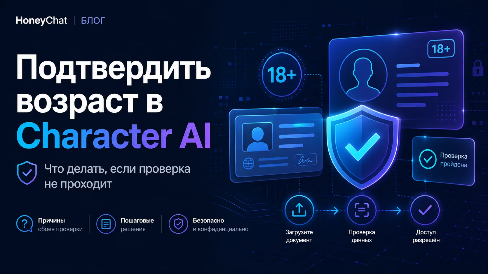 Подтверждение возраста в Character AI: пошагово и что делать при отказе