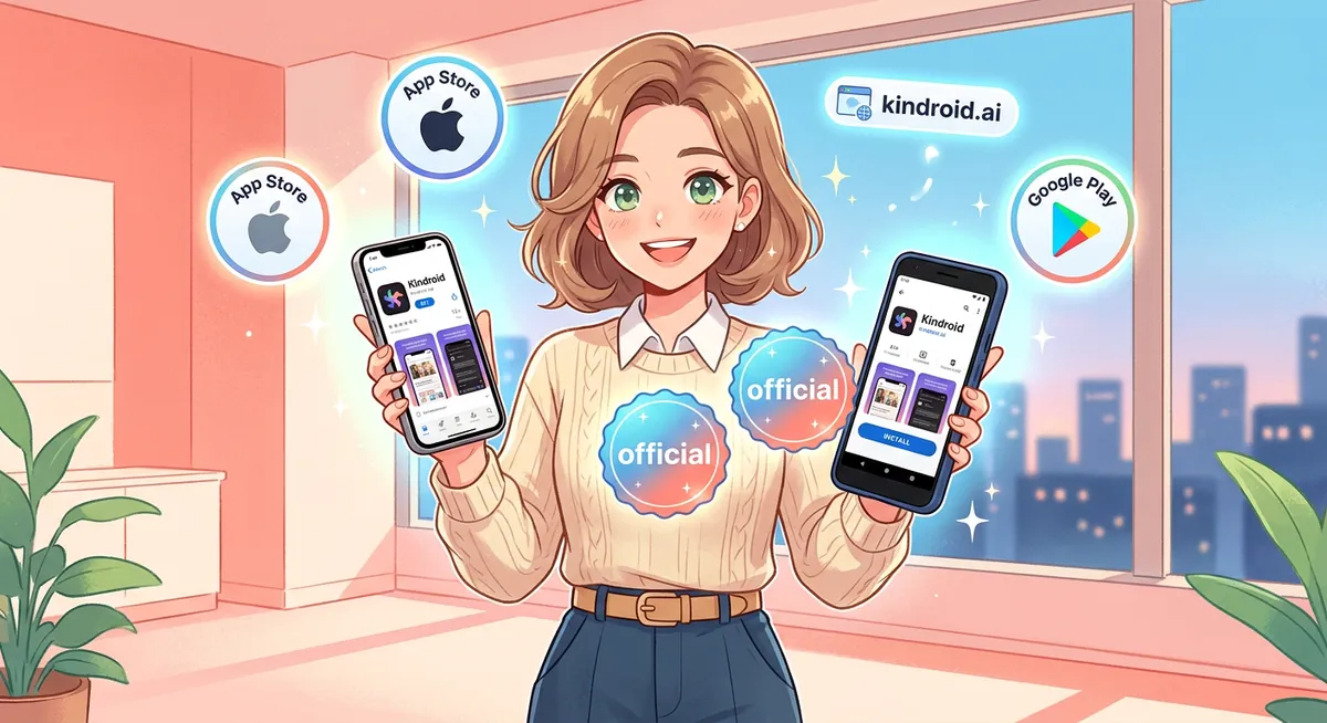 Kindroid скачать — Android, iPhone и web в 2026 (официальные ссылки)
