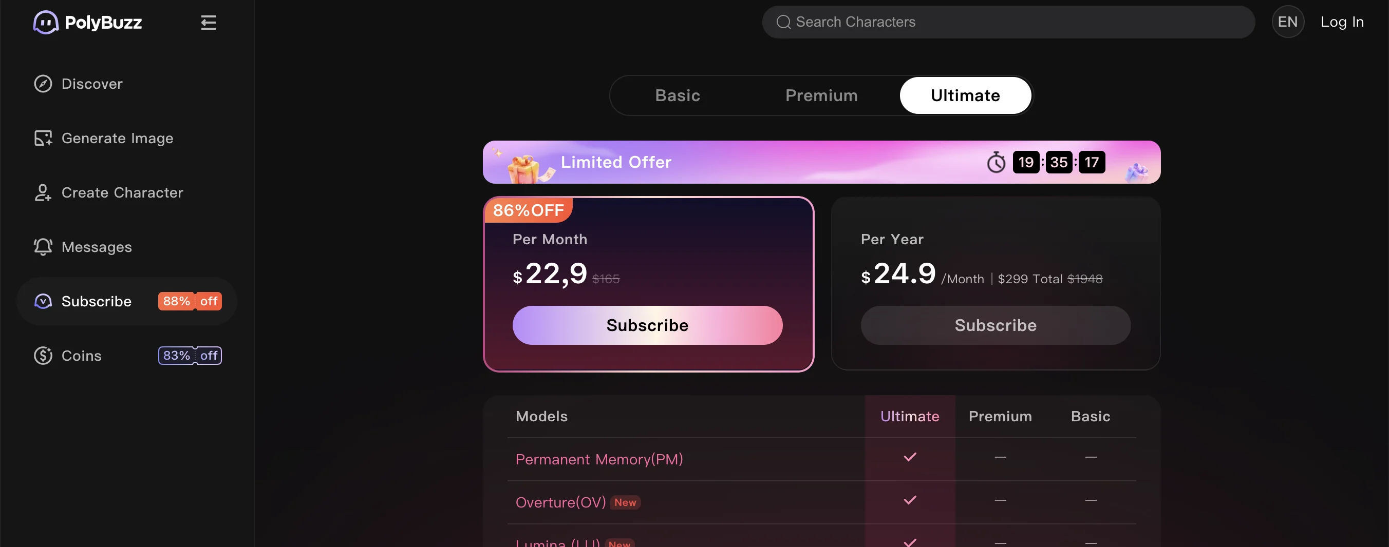 Polybuzz Ultimate — $22.9 в месяц или $299 за год (Limited Offer 86% off)