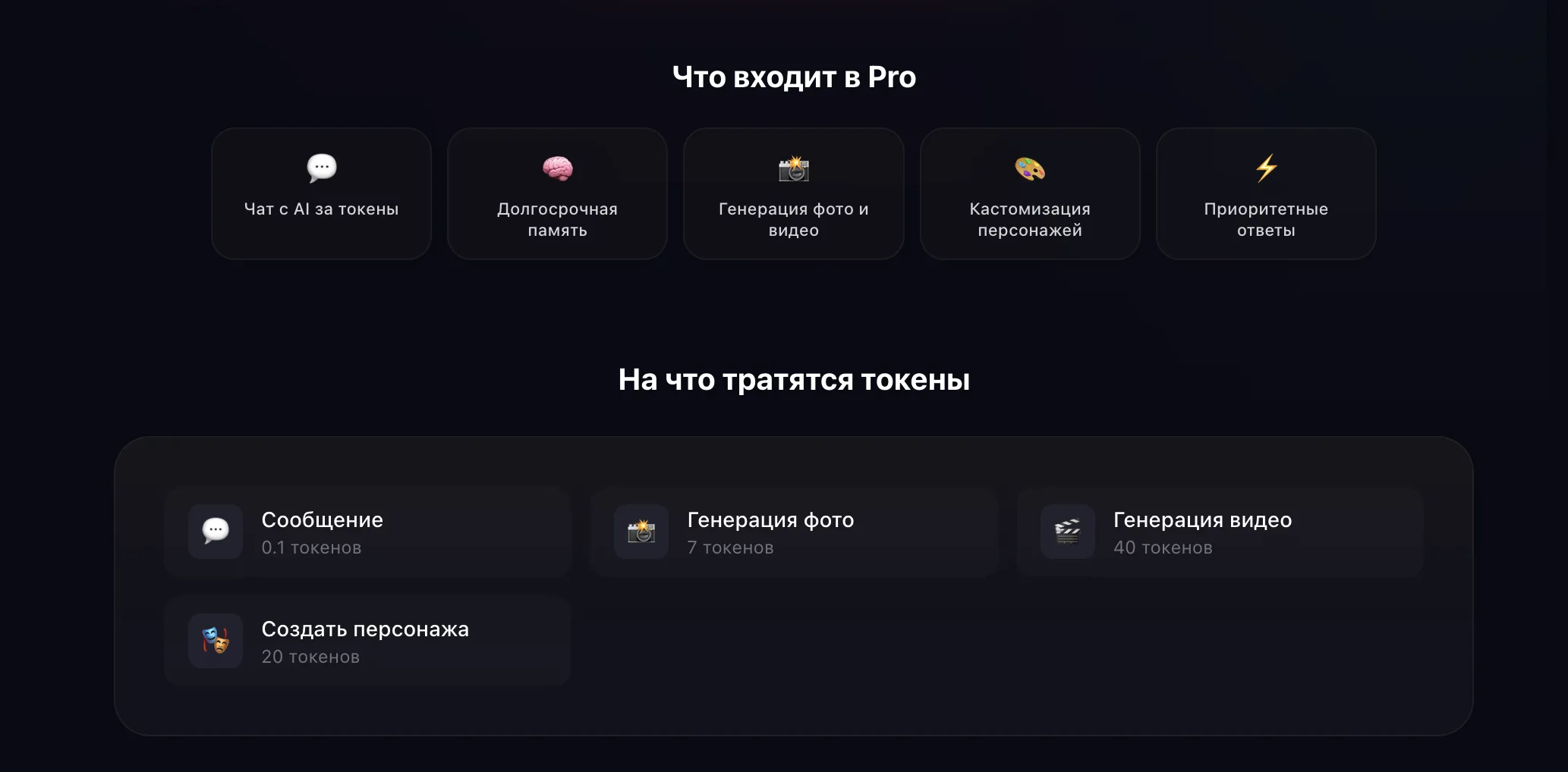 На что тратятся токены WildGrl: сообщение 0.1 / фото 7 / видео 40